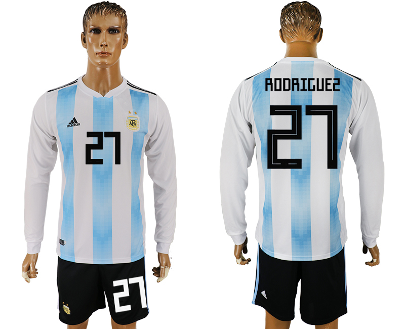 Maillot de foot ARGENTINA LONG SLEEVE SUIT #27 RODRIGUEZ  2018 F